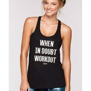 Lorna Jane Black Activewear workout tank top shirt size XS